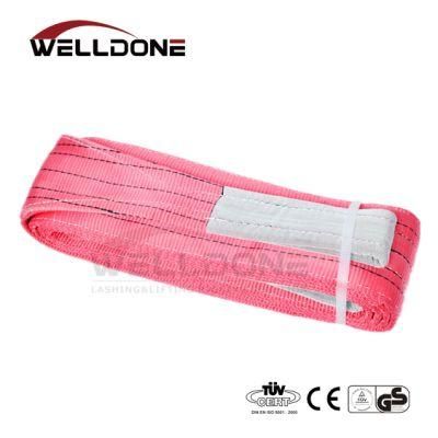 Polyester Flat Eye and Eye Lifting Webbing Sling with Capacity Stripe