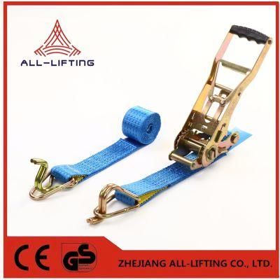5tons Polyester Blue Ratchet Strap Cargo Lashing