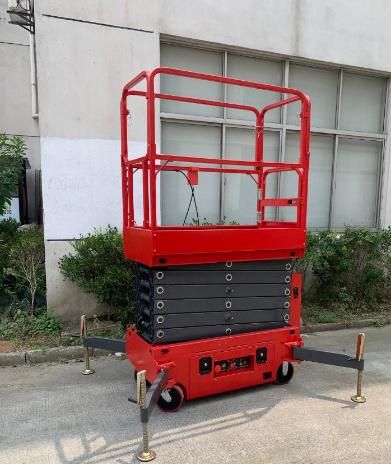 Simple Operation Hydraulic Man Semi-Electric Vertical Lifting Mobile Mini Scissor Lift