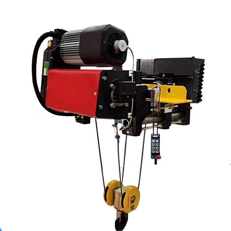 200kg European Type Electric Wire Rope Hoist Block and Tackle with Motor Trolley