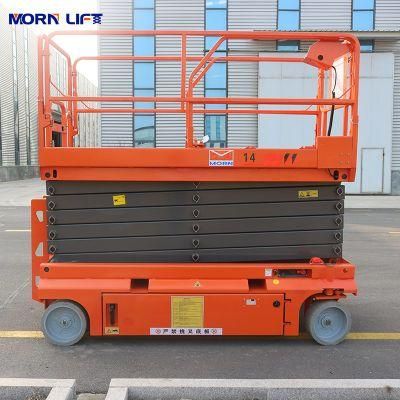 Aerial Work Battery Power Morn Electric Platform Cheap Scissor Lift