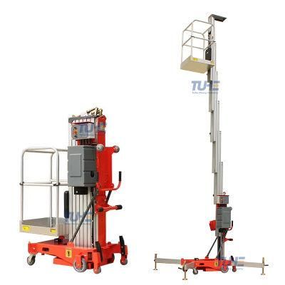 4m 6m 8m 10m 12m 14m Mobile Type Aluminum Alloy Hydraulic Single Mast One Man Aerial Work Platform Lift