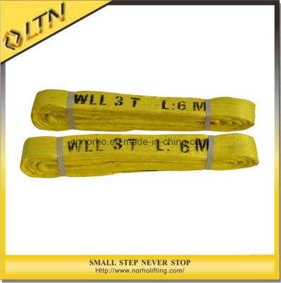 Ce GS TUV Standard Yellow Polyester for Lifting Flat Webbing Sling (NHWS-B)