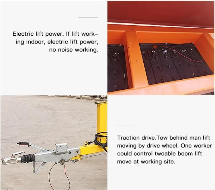 10m/12m/14m/16m Hydraulic Mobile Trailer Mounted Telescopic Boom Lift