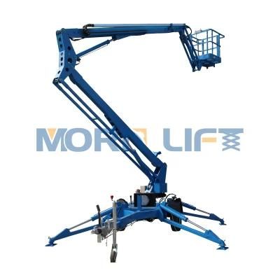 8m Hydraulic Articulated Diesel Electric Powered Factory Towable Spider Boom Lift