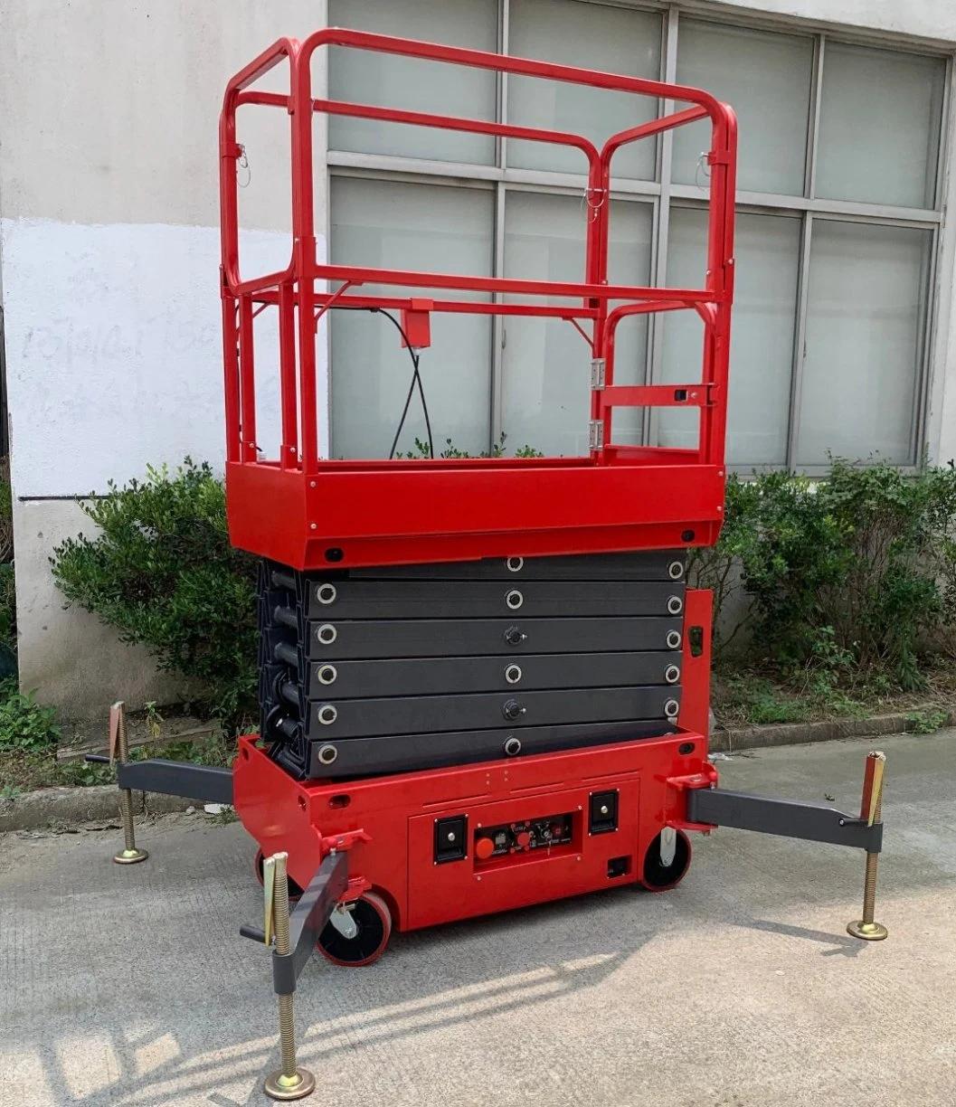 Easy Operation Mini Semi Electric Scissor Lifts with Support Legs