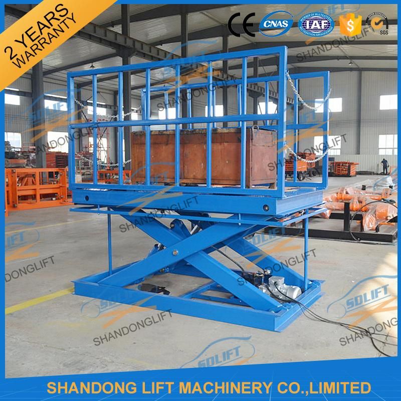 Hydraulic Scissor Stationary Cargo Warehouse Elevator Machine