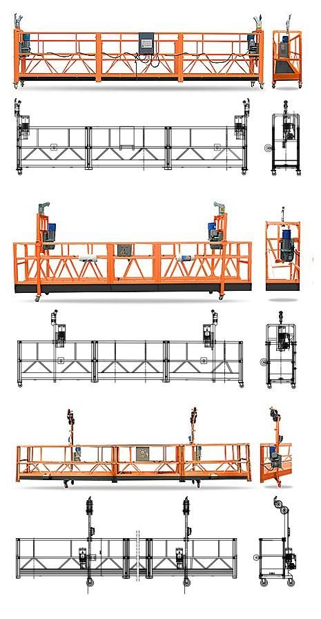 Zlp500 Painted Steel Screw Type End Stirrup Suspended Platform