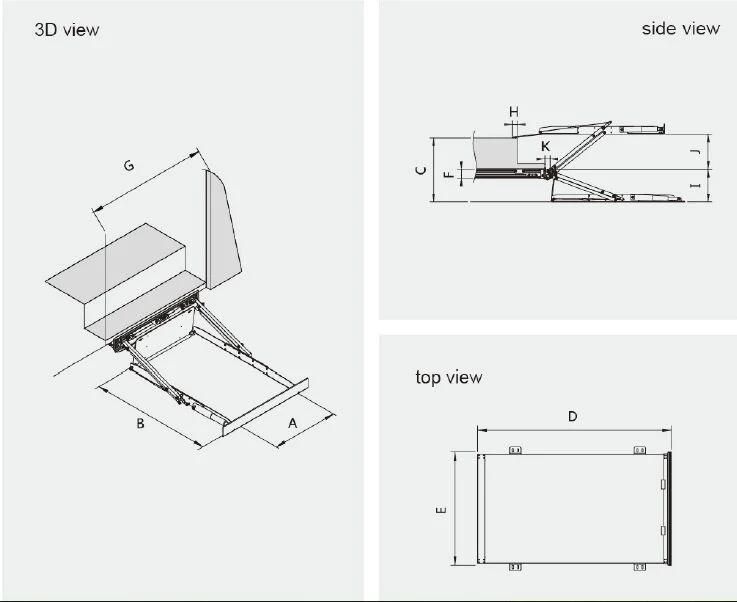 CE and Emark Certified Electric Wheelchair Lift for Van Loading 350kg (MINI-UVL)