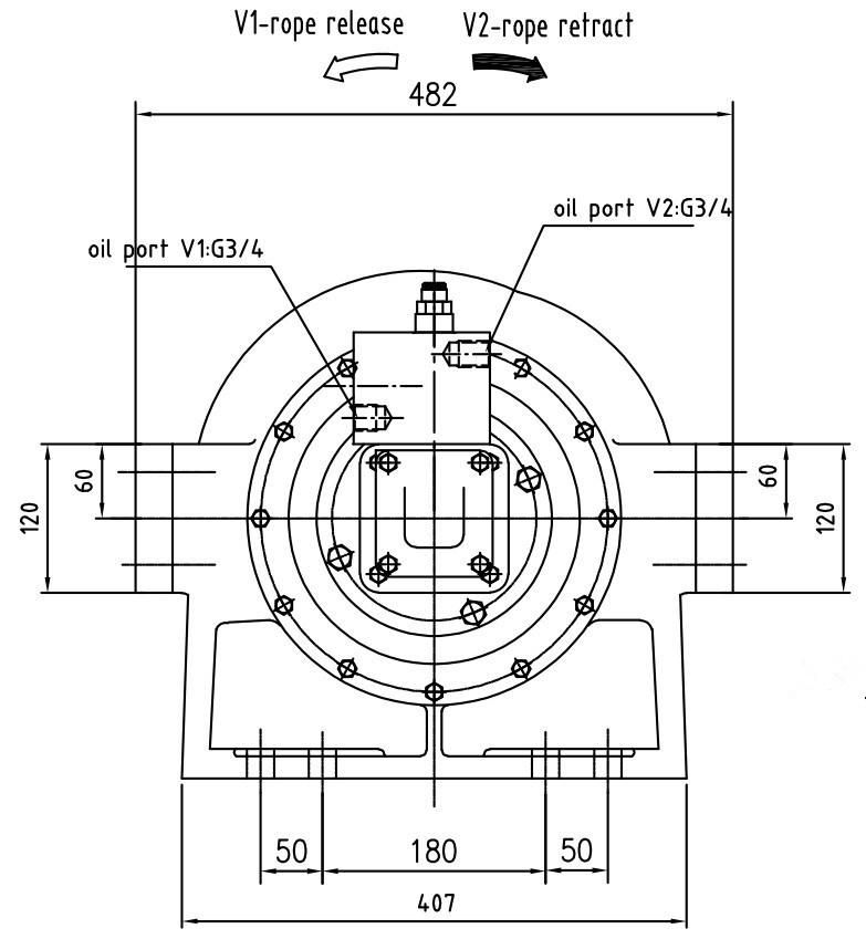 High Quality 15 Ton Hydraulic Wire Rope Pulling Winch DJ15