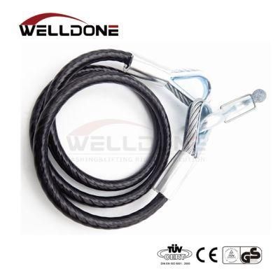 Factory Direct Sales Wire Rope Sling with S Shaped Spring Hook