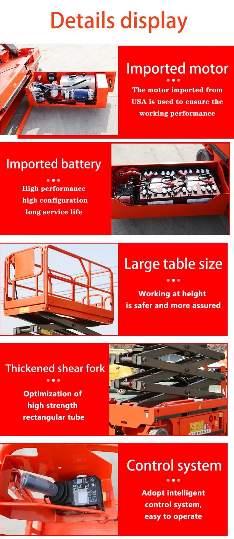 4-18m 500kg Hydraulic Mobile Vertical Explosion Proof 4 Wheels Scissor Lift Platform with CE ISO Certification