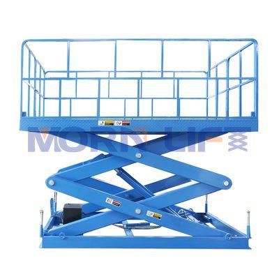 Warehouse Crane Building Morn Plywood Case Cargo Small Scissor Lift Platform