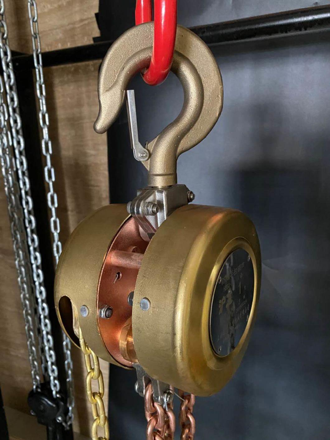 Explosion-Proof Chain Hoist Mini Portable Block Chain Hoist with Copper Material