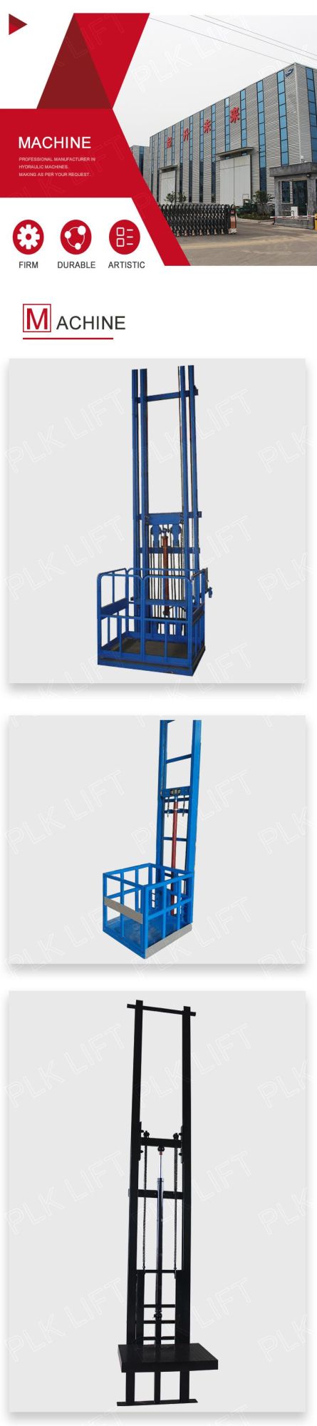 CE Electric Hydraulic Small Cargo Lift Elevator Material Freight Lift