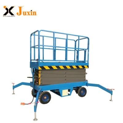 10m 12m 14m Hydraulic Lifting Mechanism Mobile Scissor Lift Platform