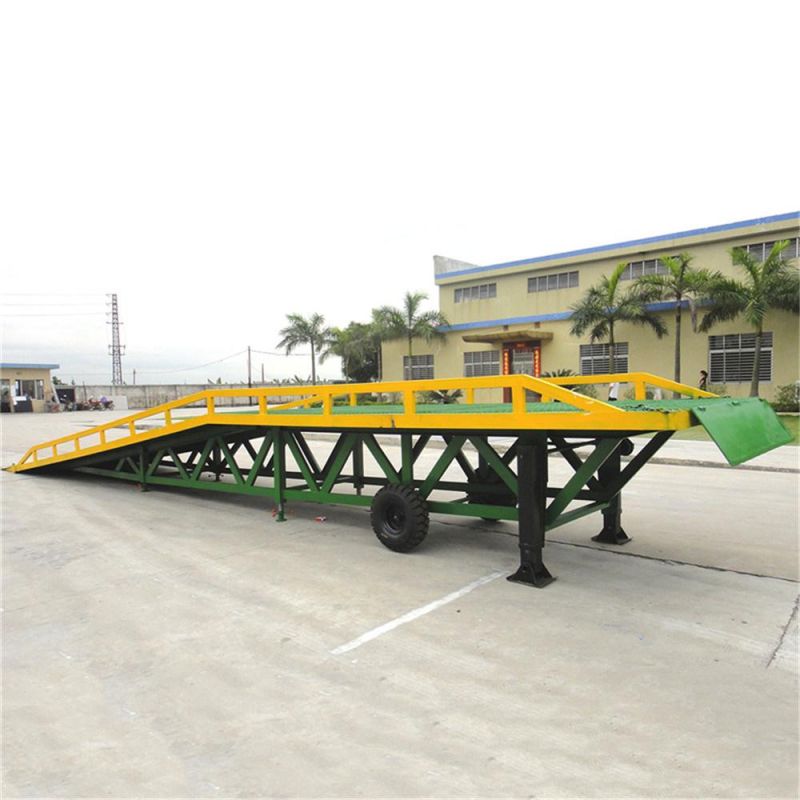 Mobile Yard Loading Ramp Adjustable Height Forklift Container Dock Ramp