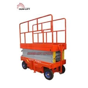 10m Mobile Mini Portable Scissor Lift Equipment Vertical Hydraulic Ladder Lift for Sale