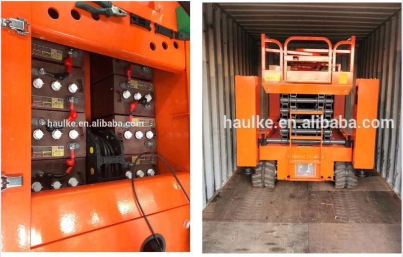 Full Automatic One Man Lift Platform Self-Propelled Scissor Lifter Rubber Track Crawler Scissor Lift