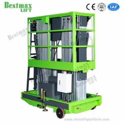 Me Model 6m Platform Height Mobile Aluminum Aerial Work Platform with Double Mast