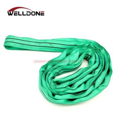 Superior Quality 2t Green Polyester Endless Lifting Round Sling En1492-2