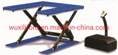 U Shape Low-Type Scissor Electric Lift Table for Sale Hu1500