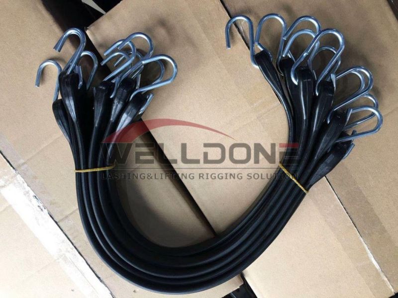 Colorful EPDM Natural Adjustable Length Rubber Core Tarp Tie Down Straps for Cargo Control