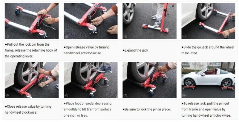 China Supplier of Outside Used Portable Mechanical Car Mover Lift
