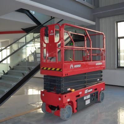 Hered Brand HS0808h 8m 10m in House Mini Electric Hydraulic Scissors Type Scissor Lift Man Lift Aerial Work Platforms