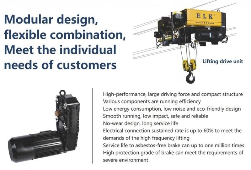 Industrial 30ton Electric Cable Hoist with Trolley for Factory