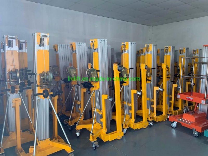 Aluminium Alloy Man Lift Manual Aerial Work Platform with Working Height: 3.5m, 5m, 6.5m, 7.9m