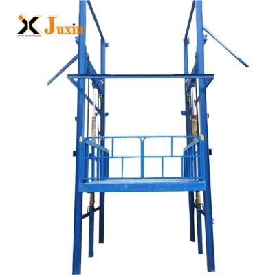 Four Guiderails Hydraulic Freight Elevator Lift Cargo Lift Platform for Factory