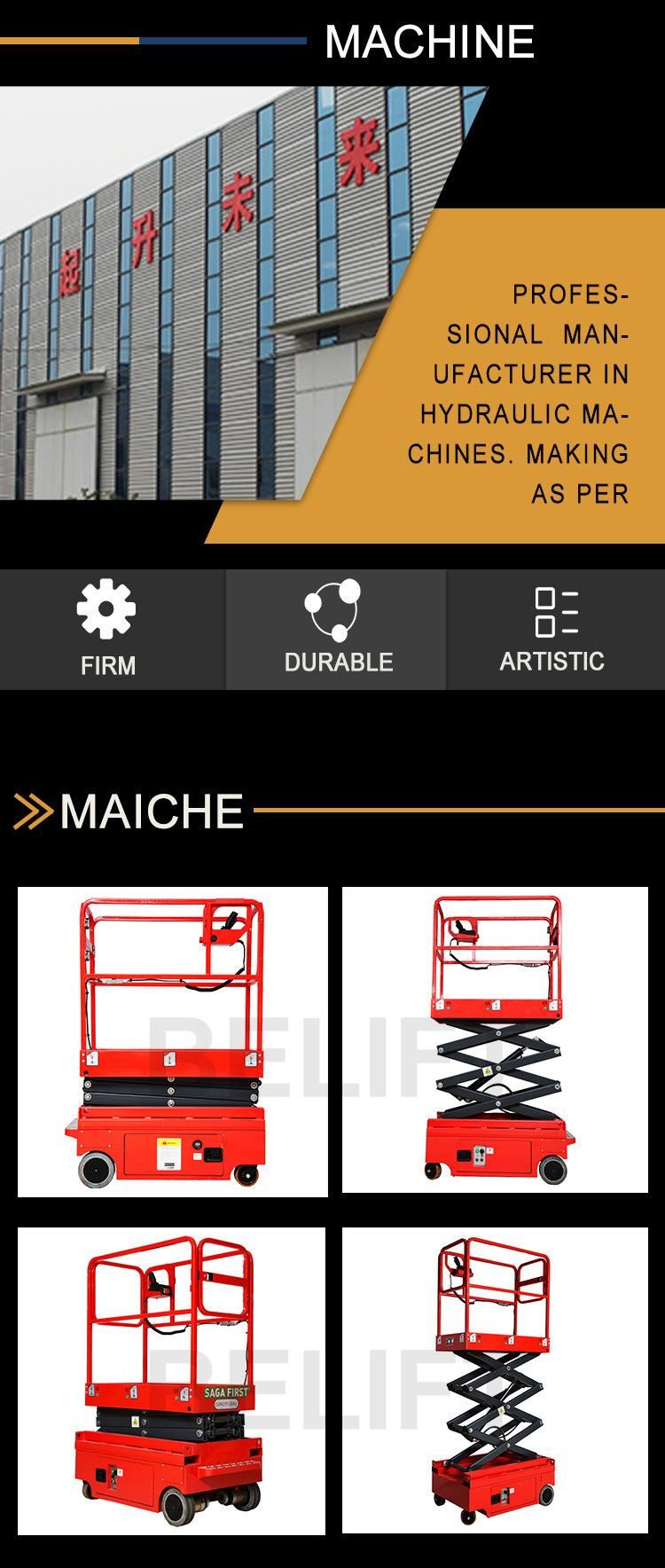 Mini Electric Driven Self Driving Mobile Scissor Hydraulic Lift Machine Lifting