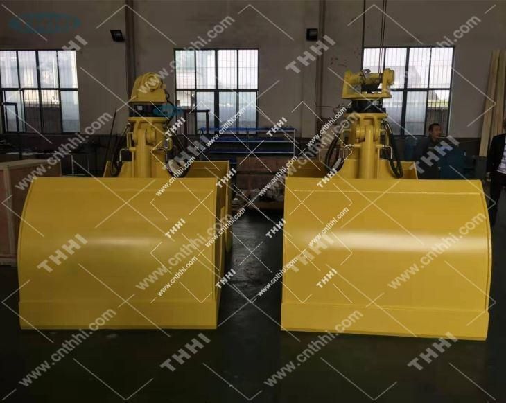 Motor Dual Scoop Grabs for Bulk Materials Stevedoring