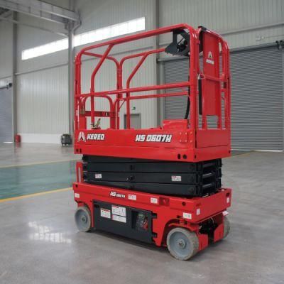 Battery Charger Type Self-Propelled Scissor Lift for Rental