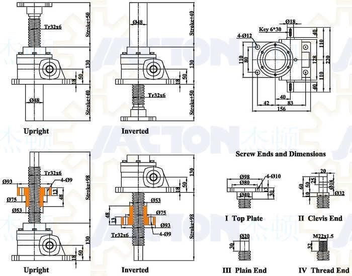 3 Ton Acme Screw Jack