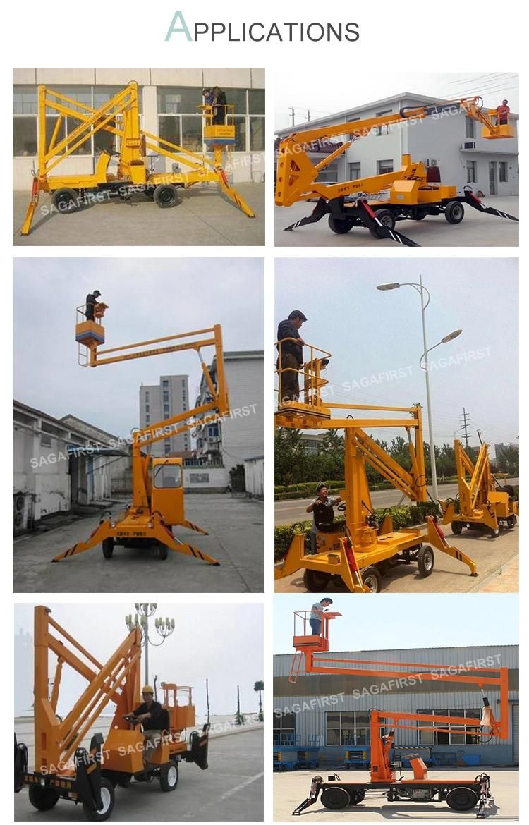 Ce ISO Arm Folded Mobile Articulating Cherry Picker