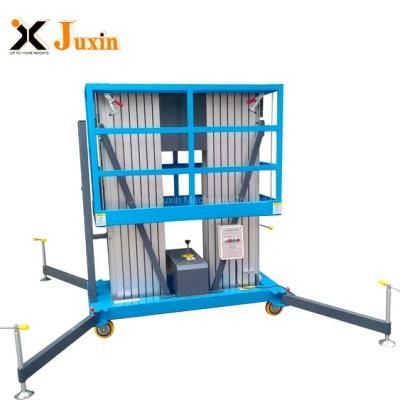 Double Mast Aluminum Alloy Lift Platform Telescopic Portable Man Lift