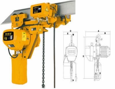 Electric Winch 380V 3p 1 Ton 5 Ton Electric Chain Hoist with Electric Trolley