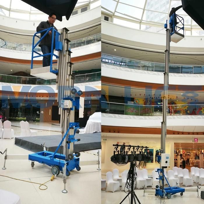 4m Light Lift Single Mast Aerial Work Platform Lift