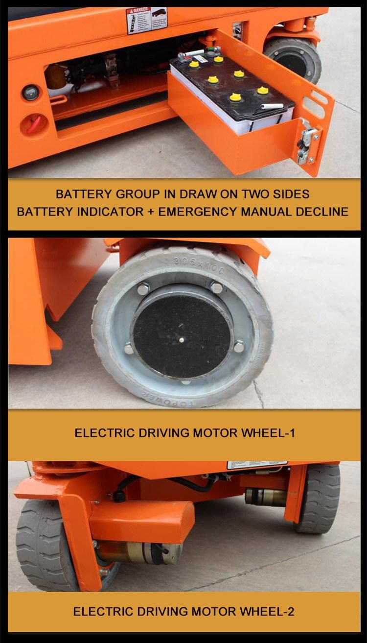 Electric Self Propelled Platform Mobile Motor Load 300kg Pallet Stack Stacker Lifter