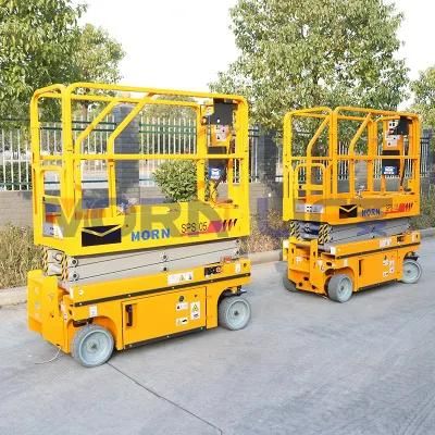 Hot Sale Morn 8m CE China Platform Scissor Mobile Hydraulic Man Lift