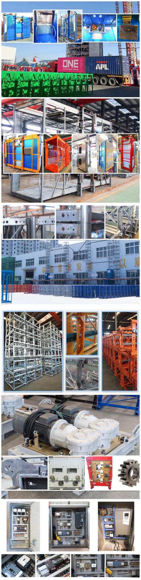 Facade Lifting Electric Scaffolding Motorized Platform Mast Climber Lift Heavy Duty Load Platform