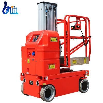 Automatic 150kg Electric Single Mast Man Lift Aluminum Lift Machine