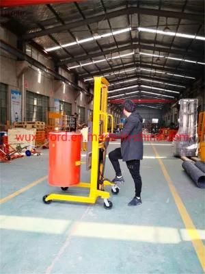 400kg Hand Hydraulic Oil Barrel Stacker Foot-Pedal Drum Lifter Dt400A