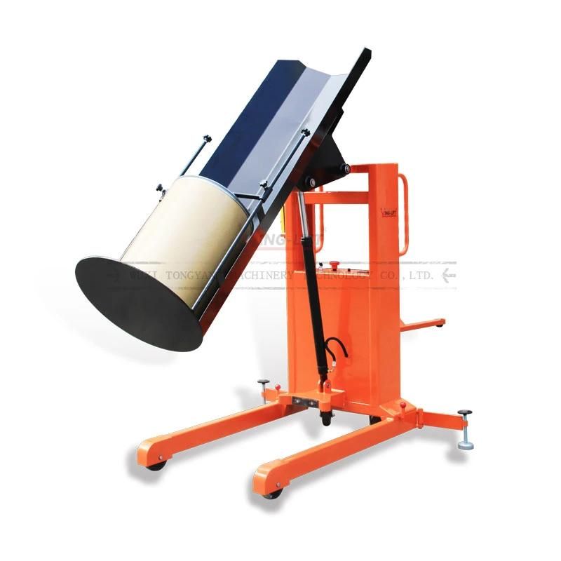 Loading Capacity 400kg and Dumping Lift Height 1500mm Electric Portable Drum Dumpers
