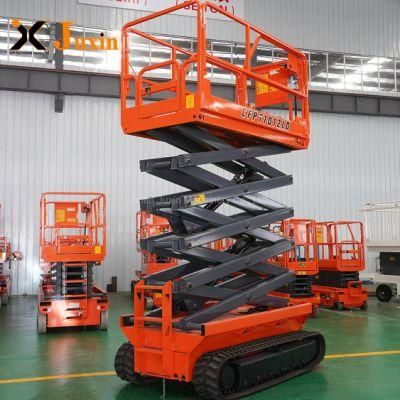 2022 China Best Sell Lifting Height 4.5m-12m Charging Battery Power Self Propelled Crawler Tracked Scissor Lift