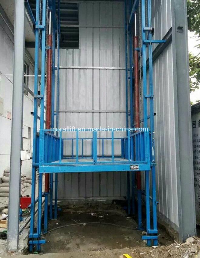 Vertical Guide Rail Hydraulic Used Supermarket Cargo Elevator