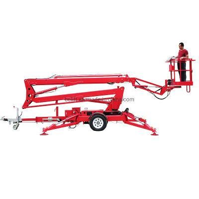 18m Hydraulic Man Aerial Work Trailer Mounted Spider Boom Lift