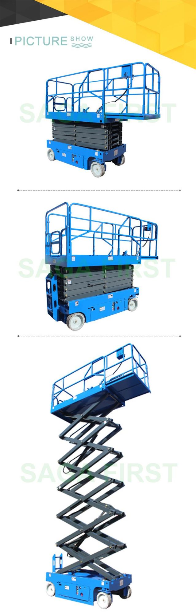 12m Man Lift Hydraulic Driving Self Propelled Mobile Scissor Lift